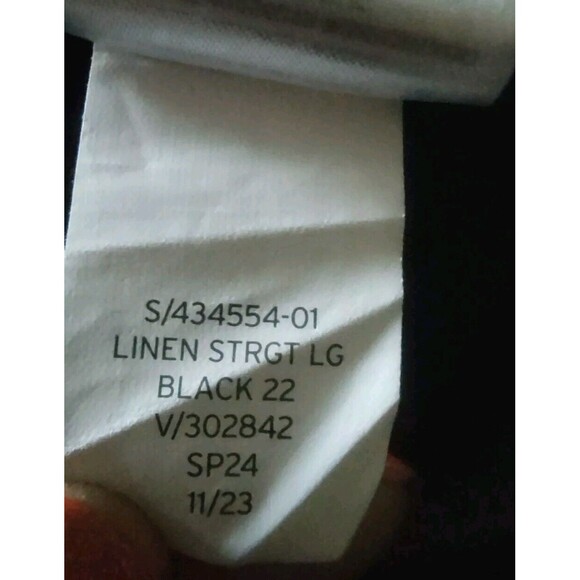 New Gap Linen Blend Pull On Wide Leg Pants Size Extra Large XL Black NWT 39"x28" - Picture 9 of 16